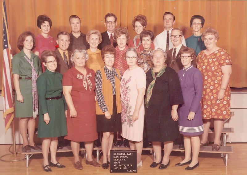 The 1970-1971 staff at East Elementary School