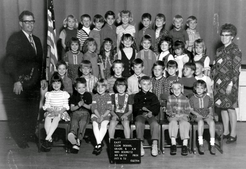 Mrs. Merlene Schmutz' 1971-1972 AM kindergarten class at East Elementary School