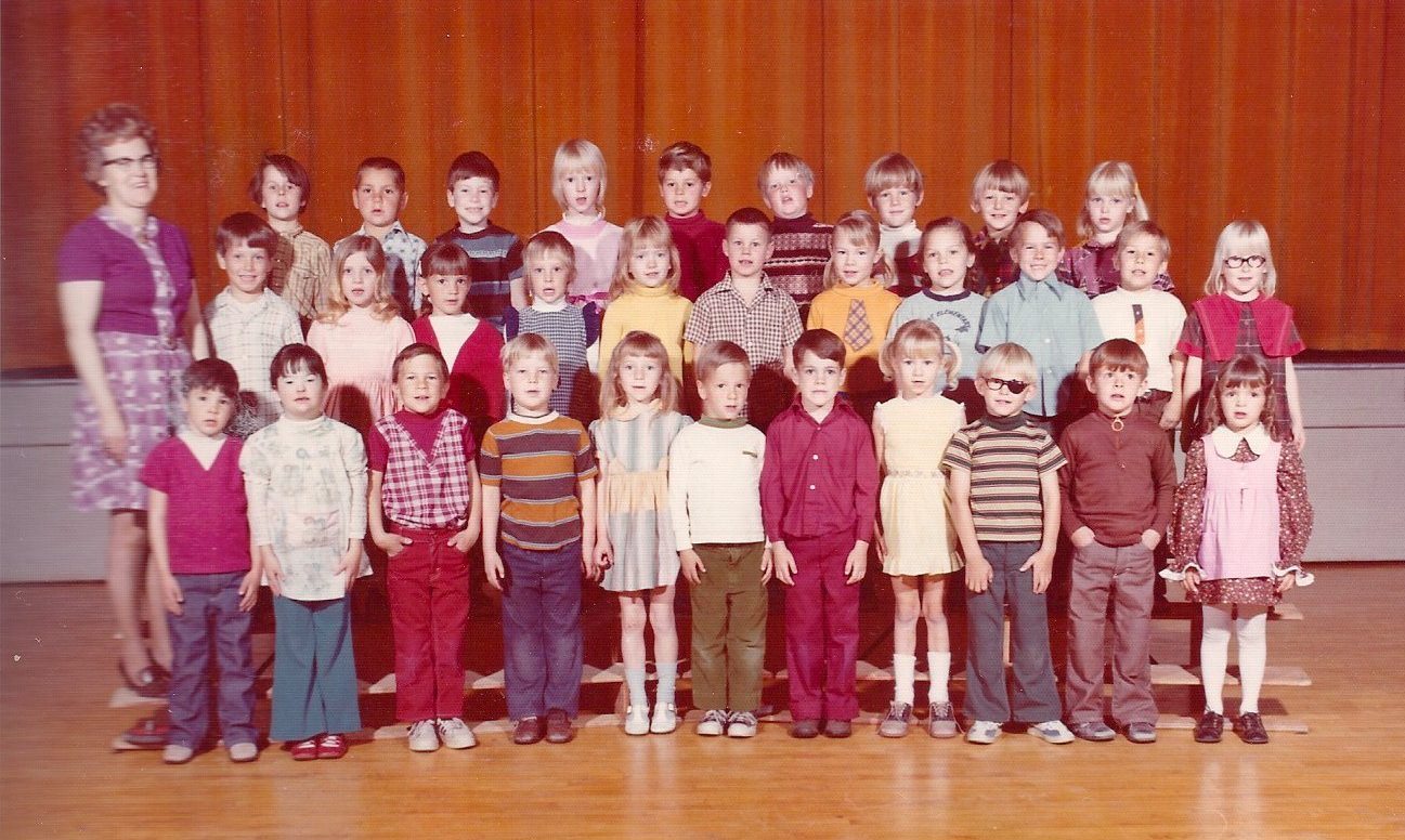 Mrs. Merlene Schmutz' 1973-1974 AM kindergarten class at East Elementary School