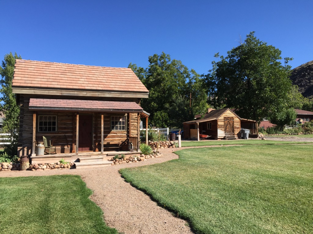 Photo of the cabin and barn west of the ??? Home