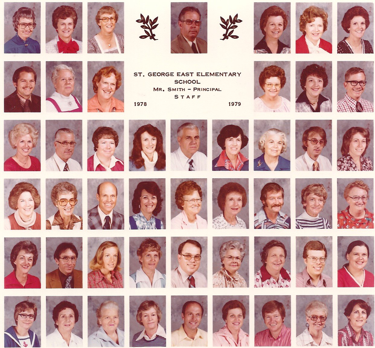 The 1978-1979 faculty at East Elementary School