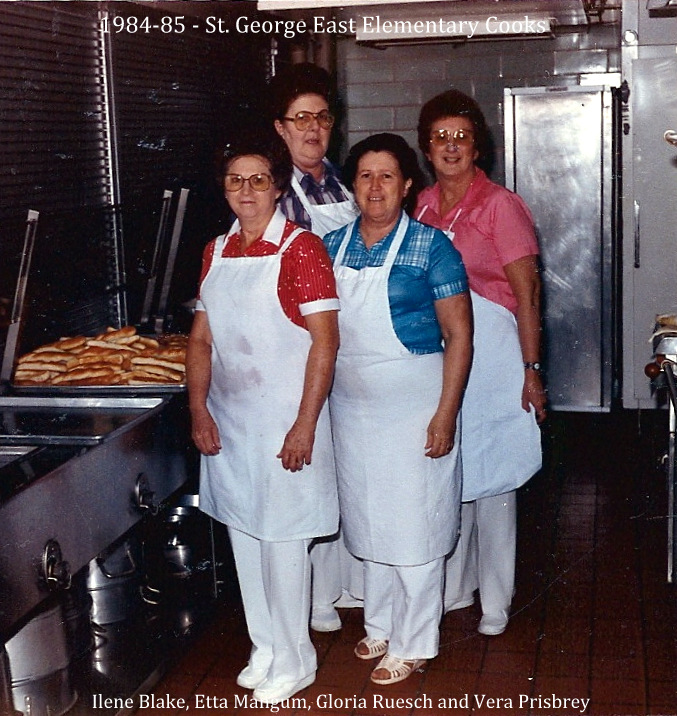 The 1984-1985 cooks at East Elementary School