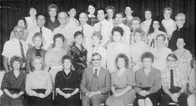 The 1988-1988 staff at East Elementary School