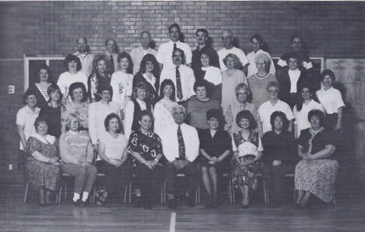 The 1992-1993 faculty at East Elementary School
