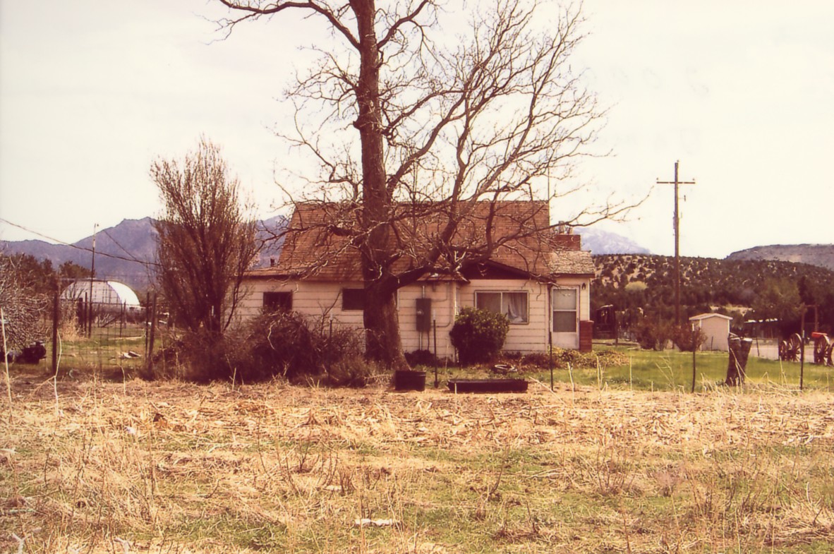 The James L. Bunker home and granary in Veyo