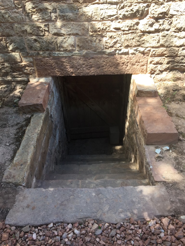 Stairs & door to the cellar of the Leeds Tithing Office