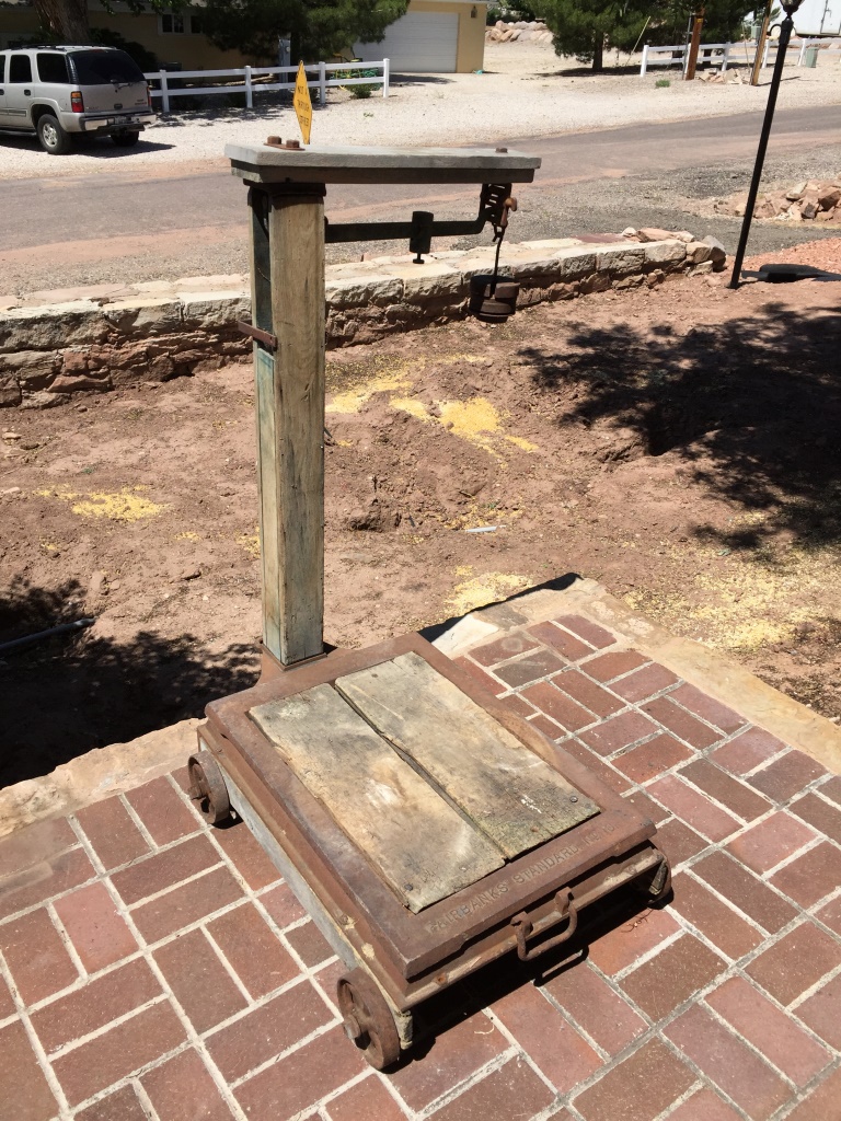 An old scale at the Leeds Tithing Office