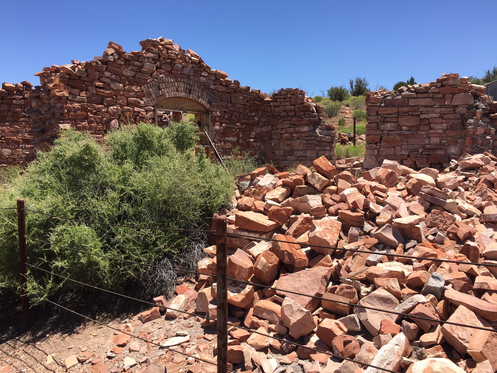 Part of the headquarters building at the Grand Gulch Mine