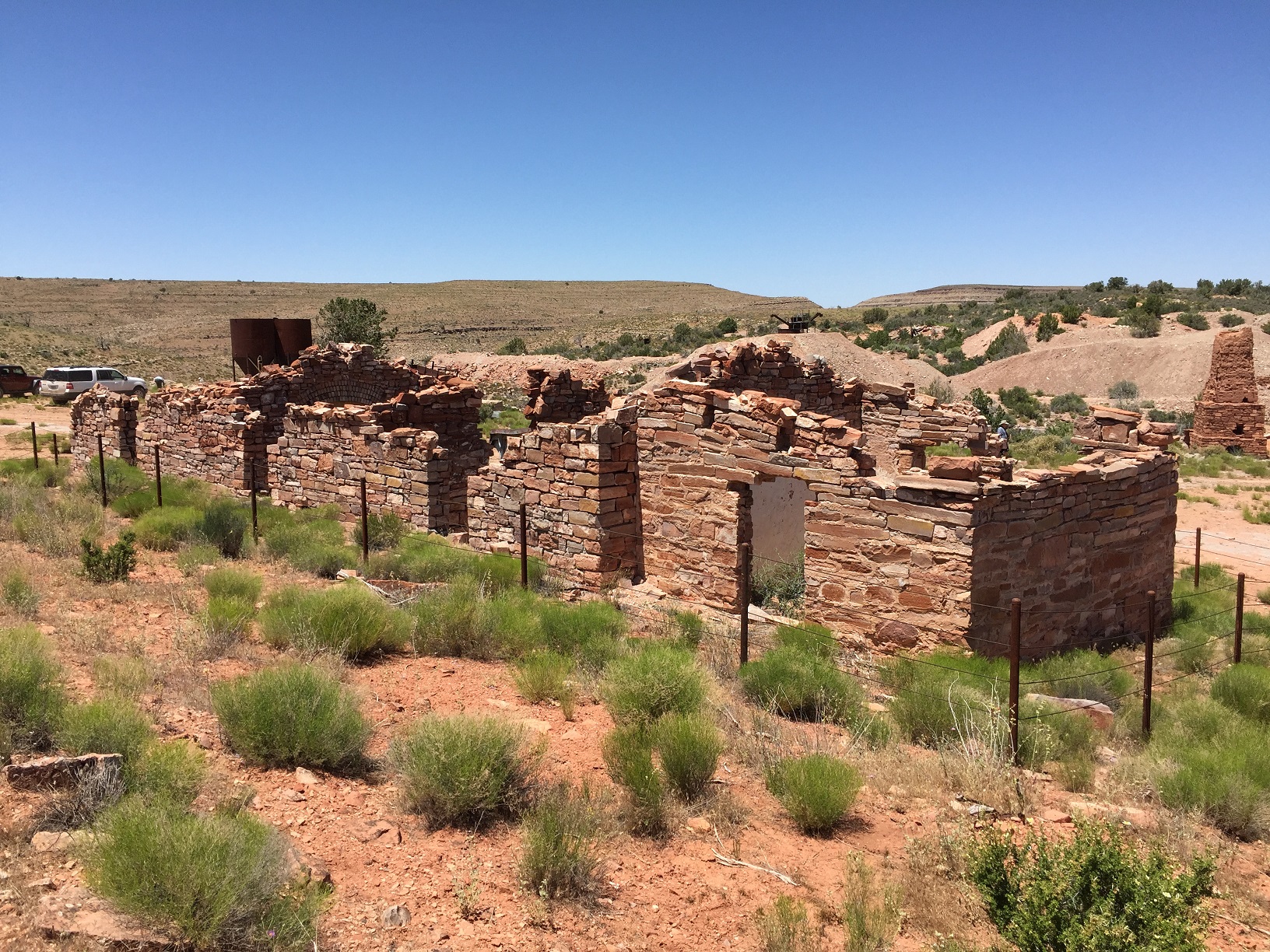 Back side of the headquarters building at the Grand Gulch Mine