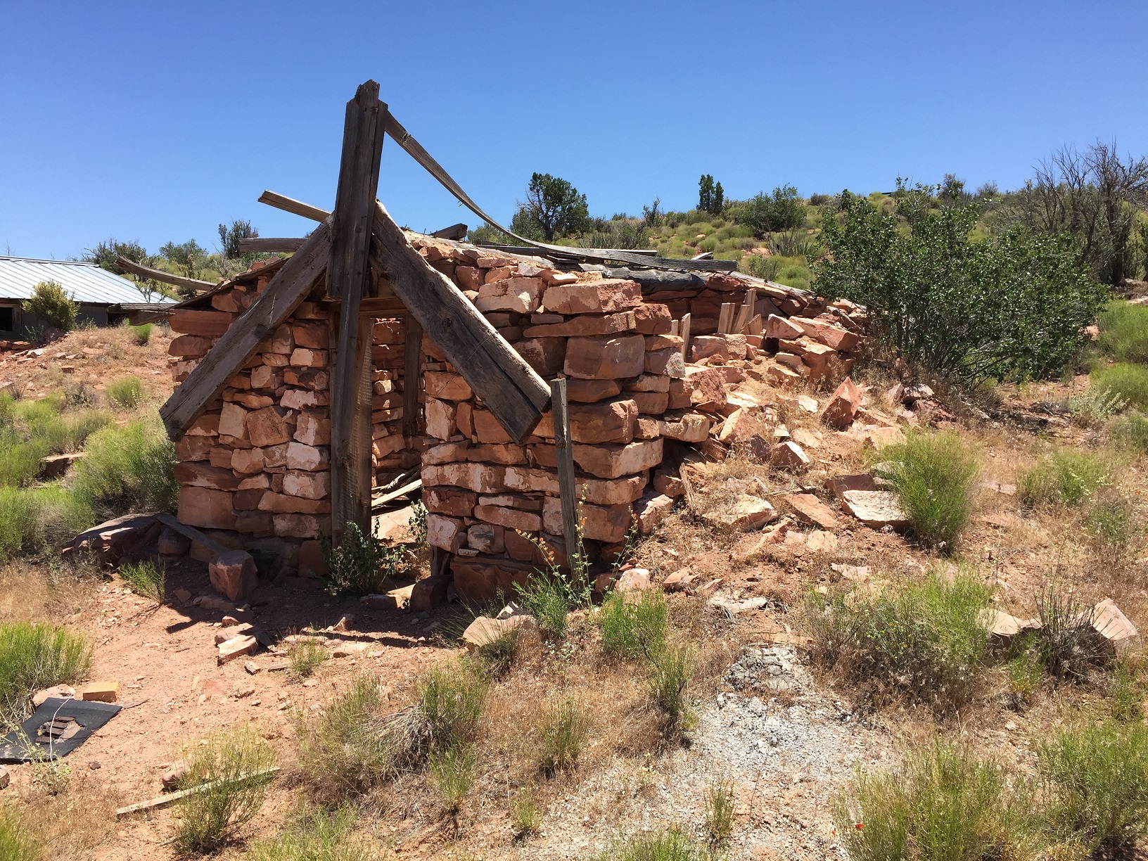 Front and west side of the west dugout at the Grand Gulch Mine