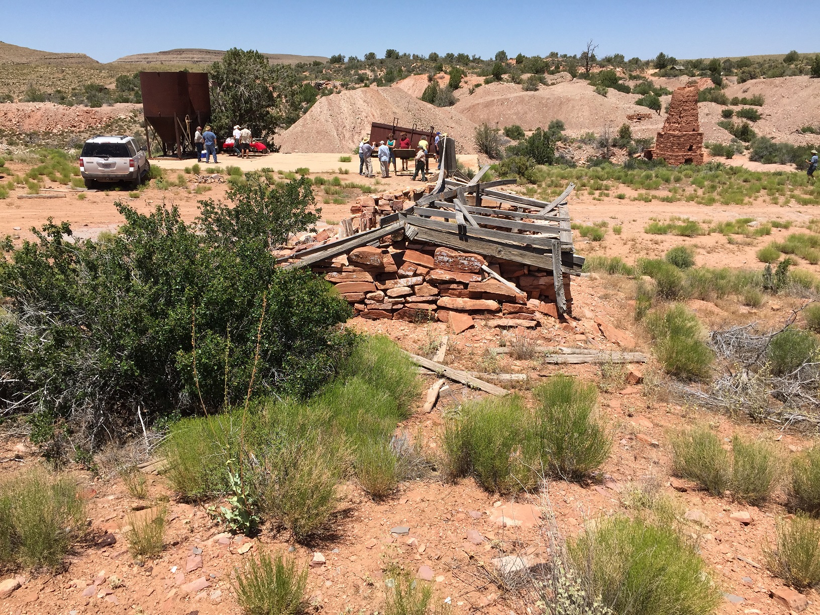 Back side of the west dugout at the Grand Gulch Mine