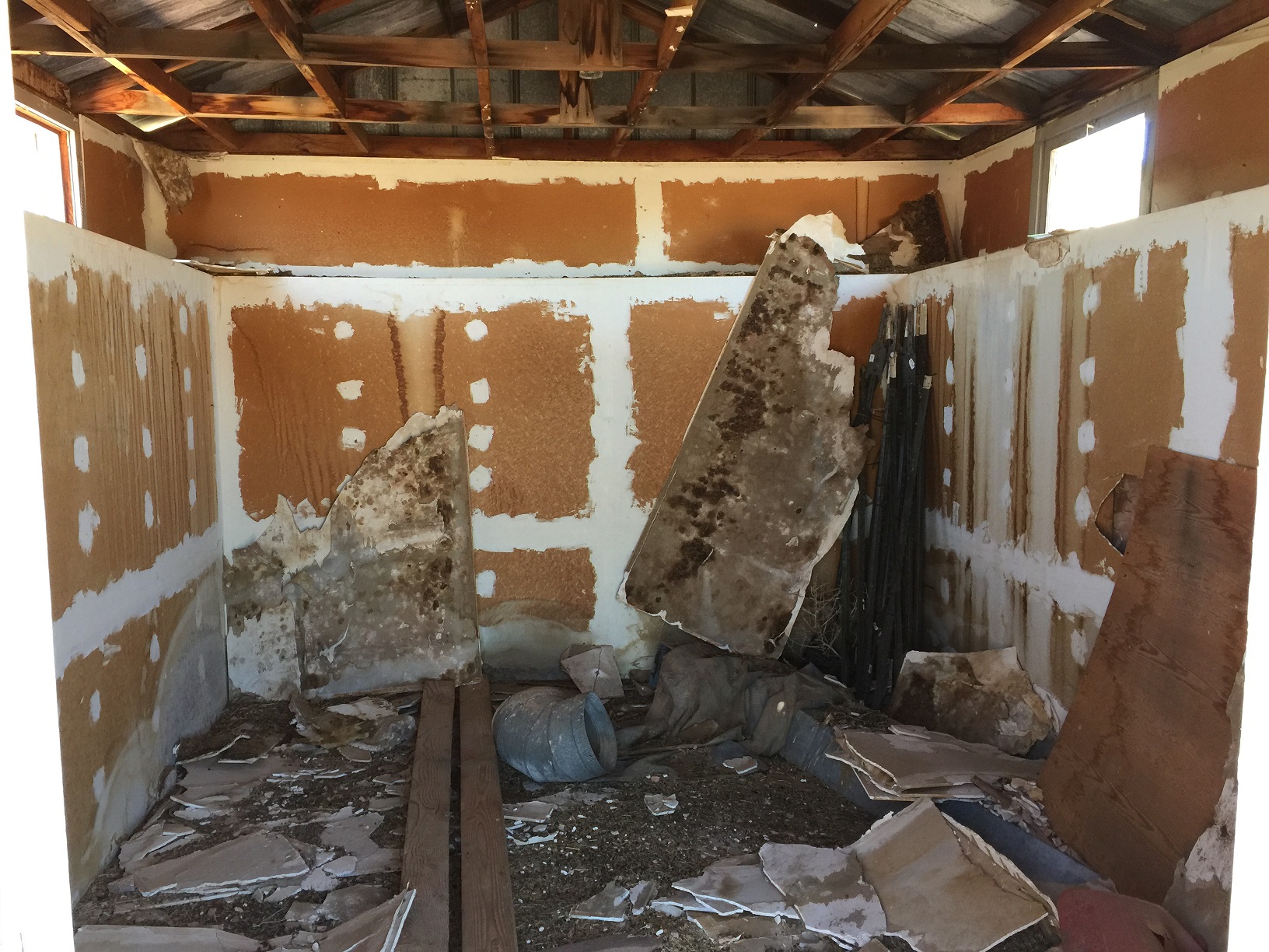 Inside of the east dugout at the Grand Gulch Mine