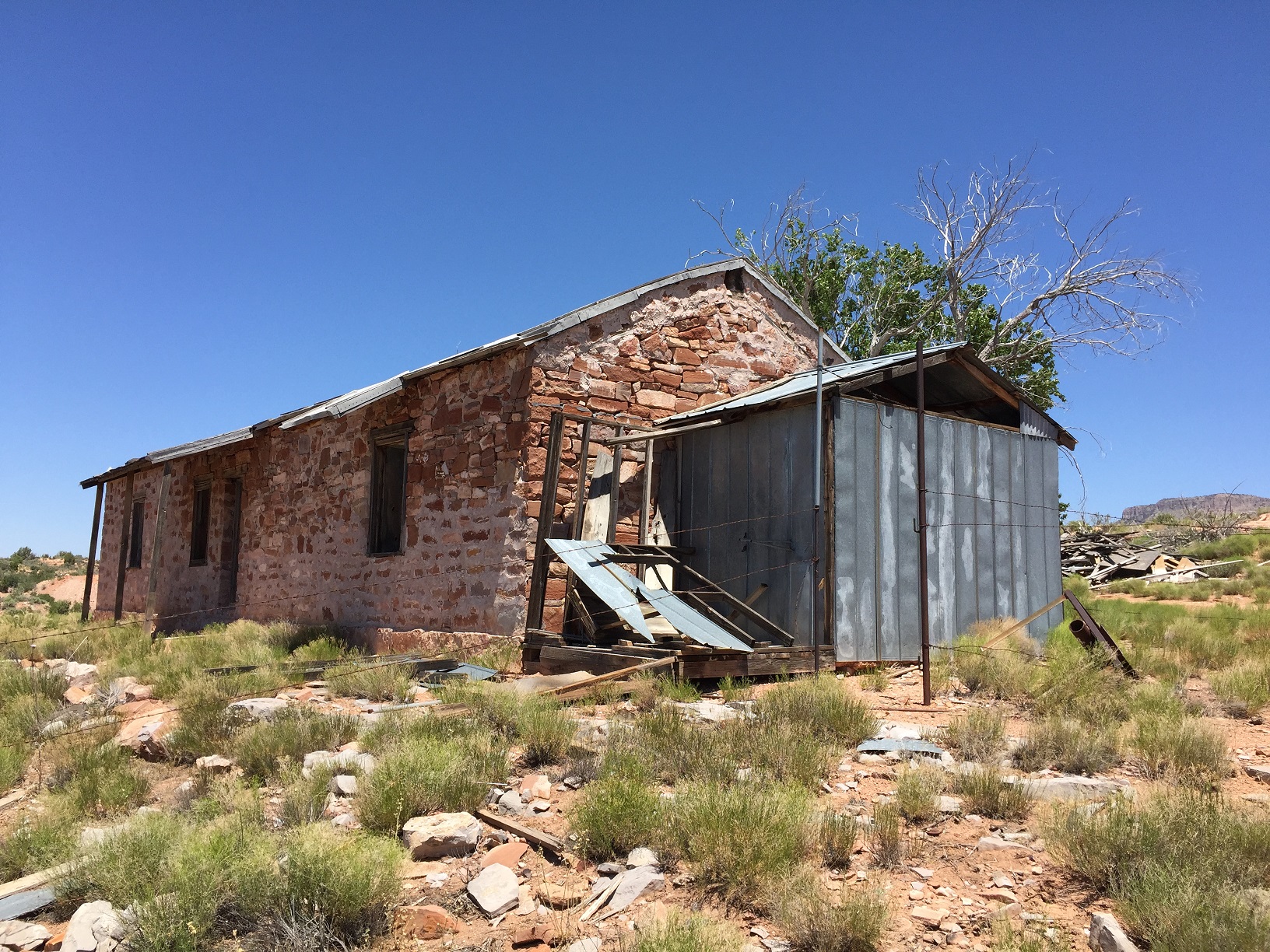 Back side of the bunkhouse at the Grand Gulch Mine