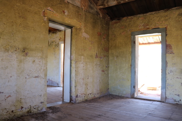 Northeast corner of a room in the bunkhouse at the Grand Gulch Mine