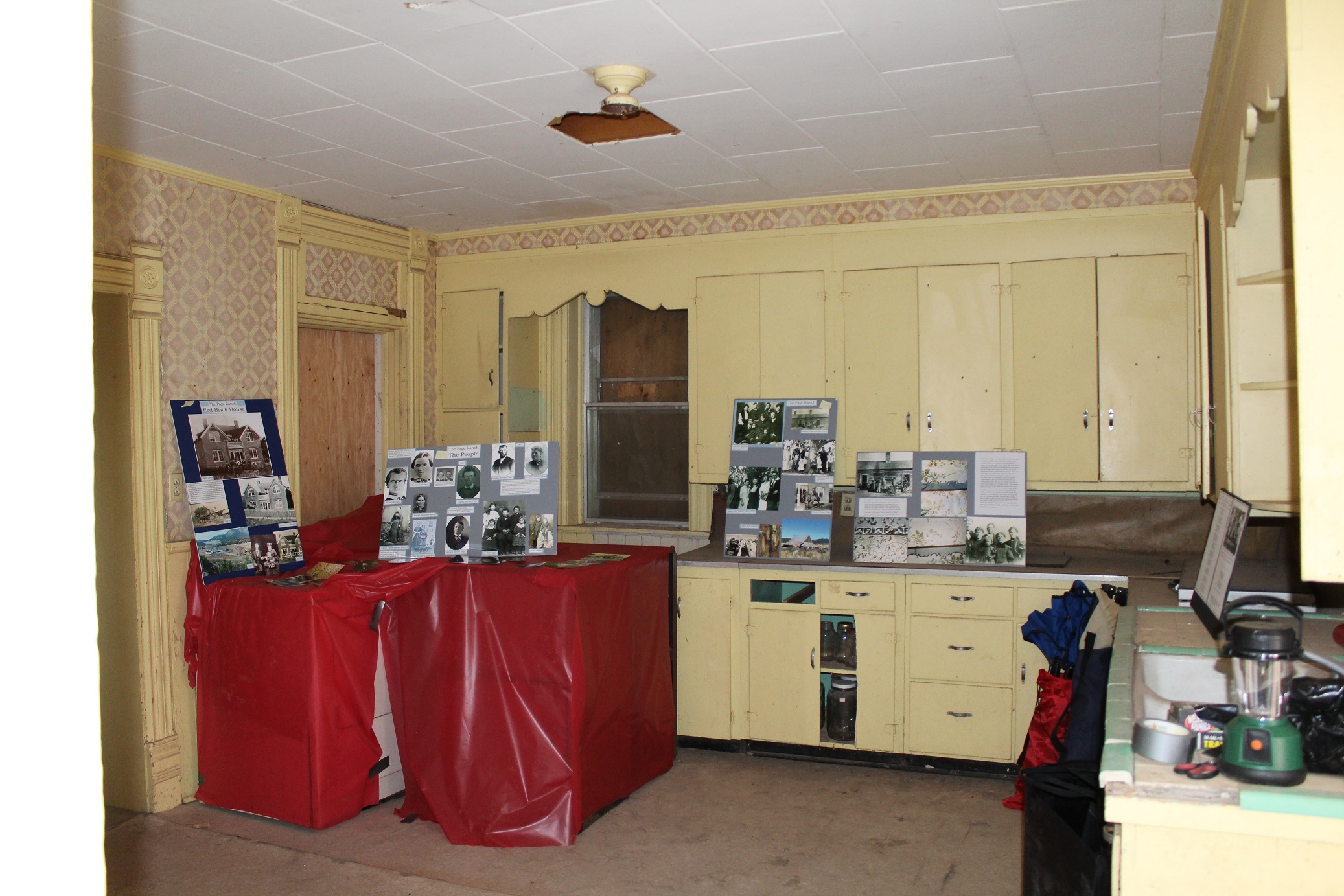 Northwest end of the kitchen in the Page Ranch house