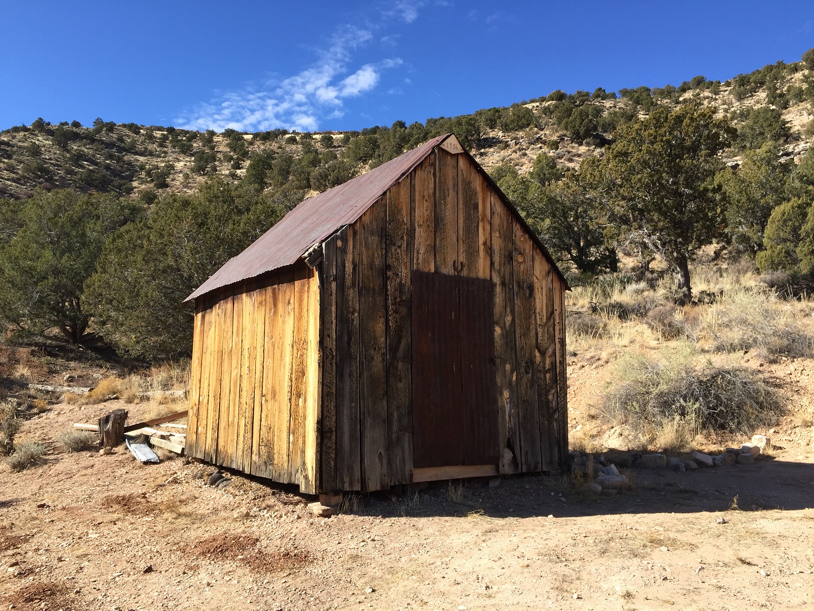 The 1906 shed at the Jump Up Cabin