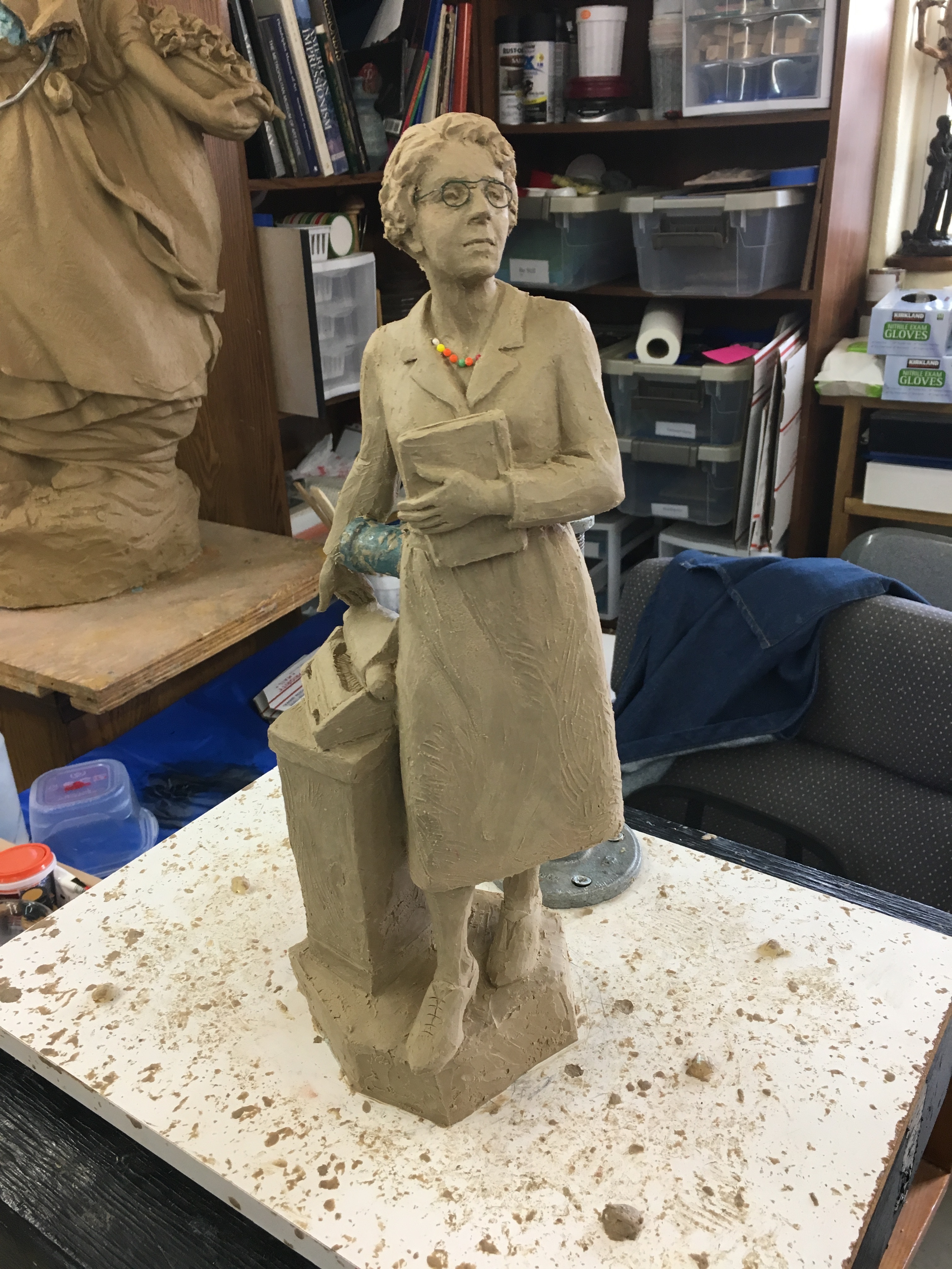 Sculptor's small preliminary model of the Juanita Brooks statue
