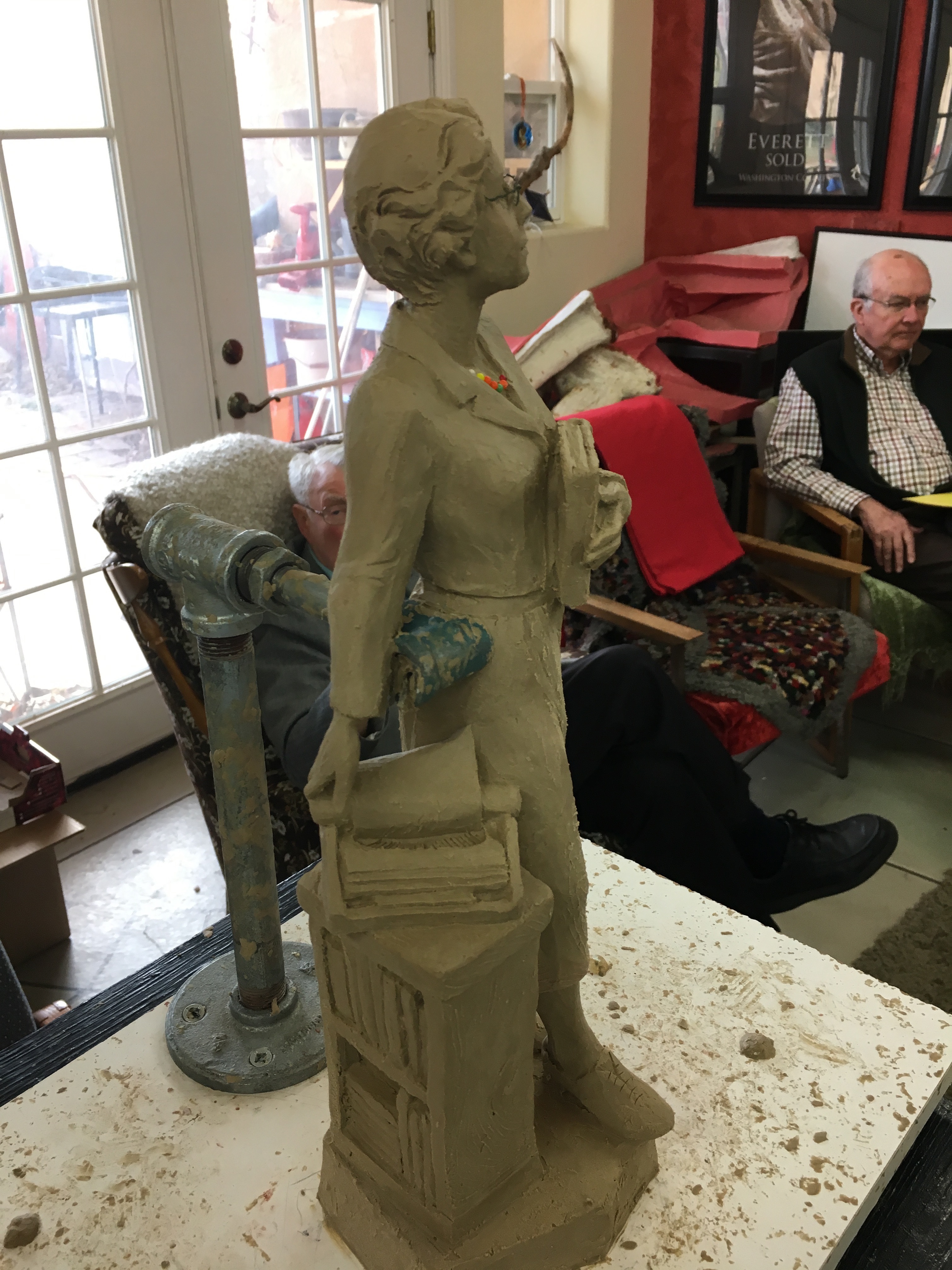 Sculptor's small preliminary model of the Juanita Brooks statue