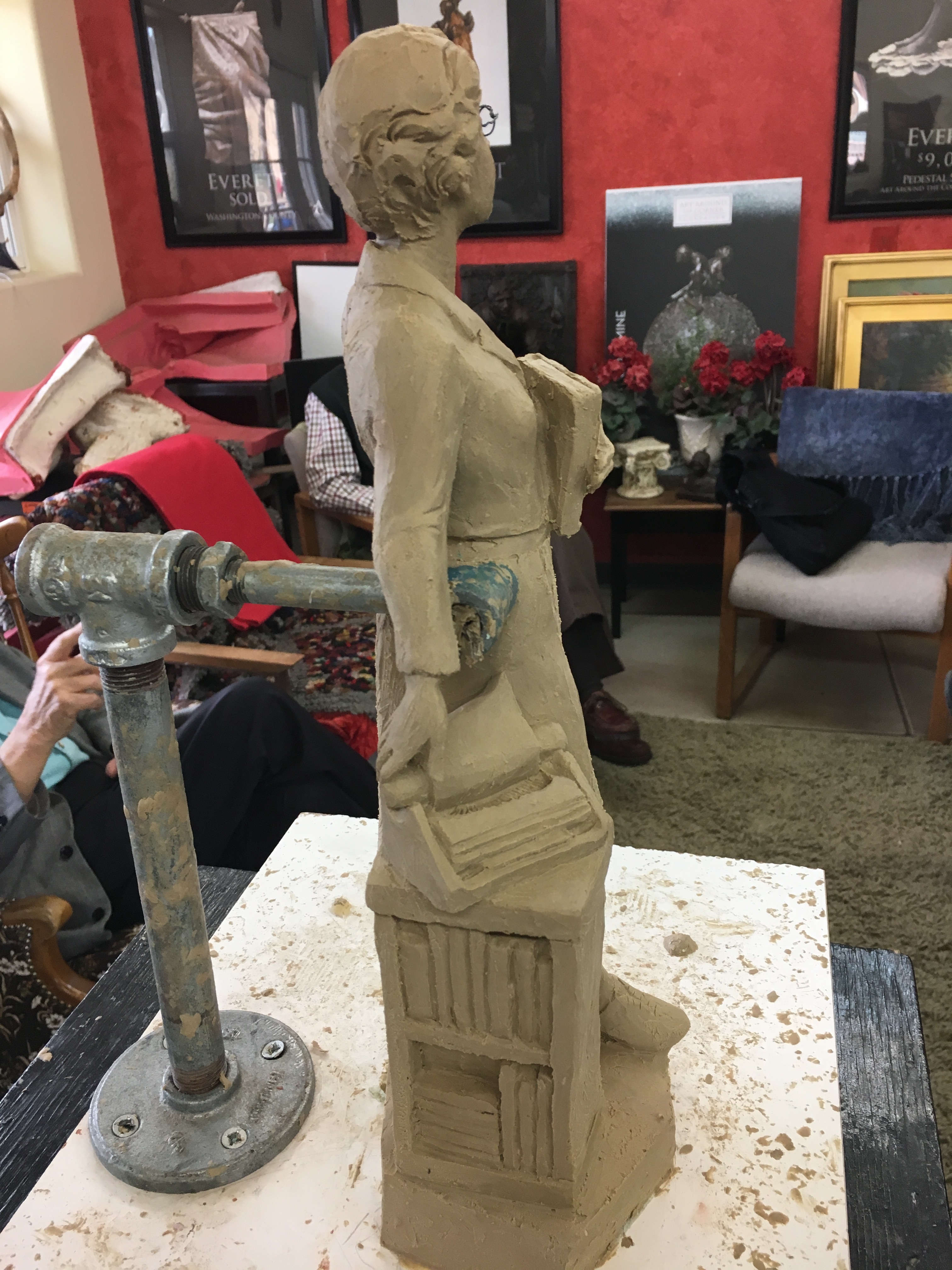 Sculptor's small preliminary model of the Juanita Brooks statue