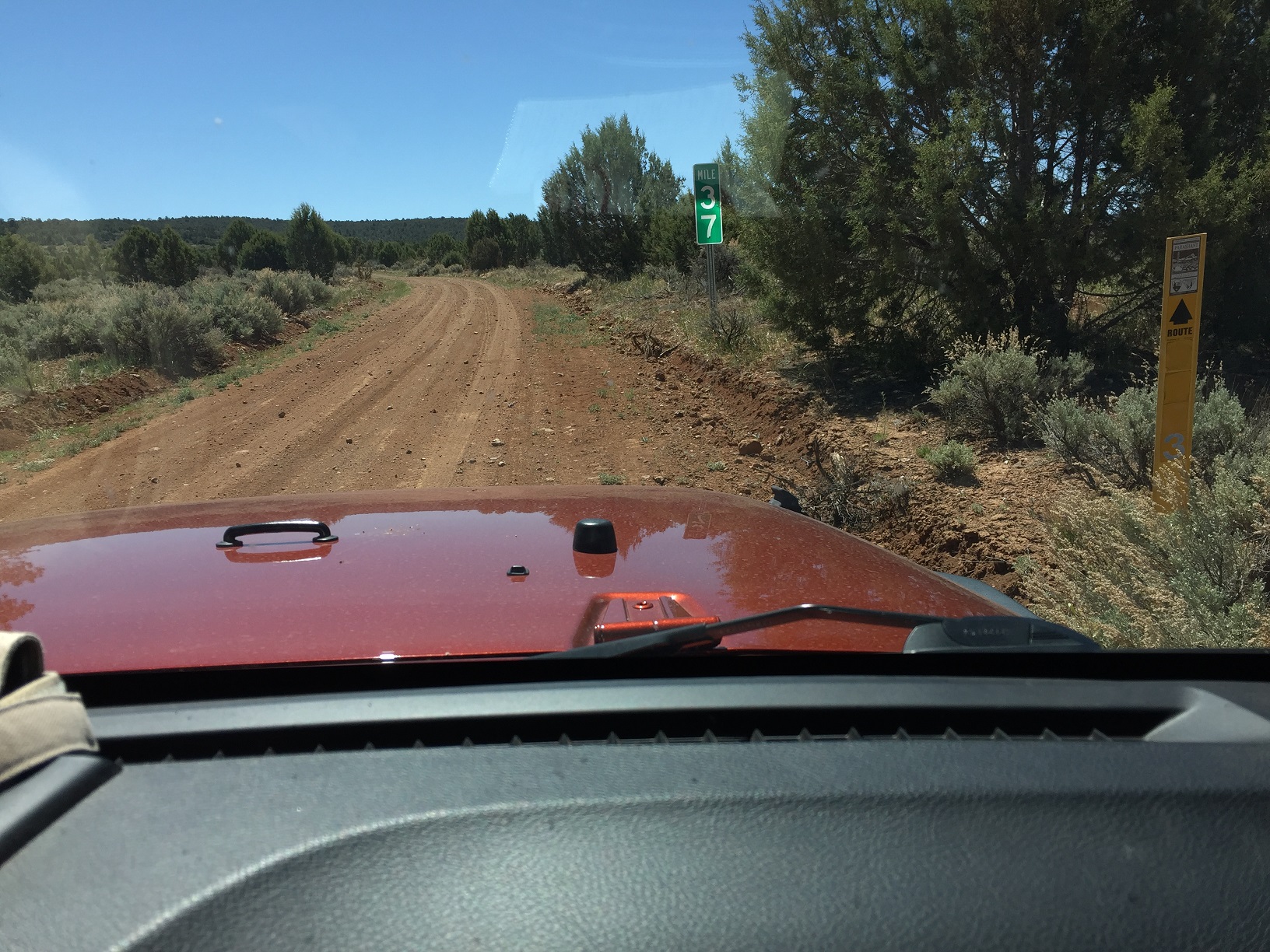 Mohave County Road 103 at the junction of BLM Road 1019