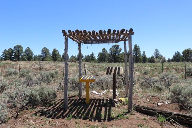 Photo of the Mathis 'VT' Ranch kiosk on Mohave County Road 103