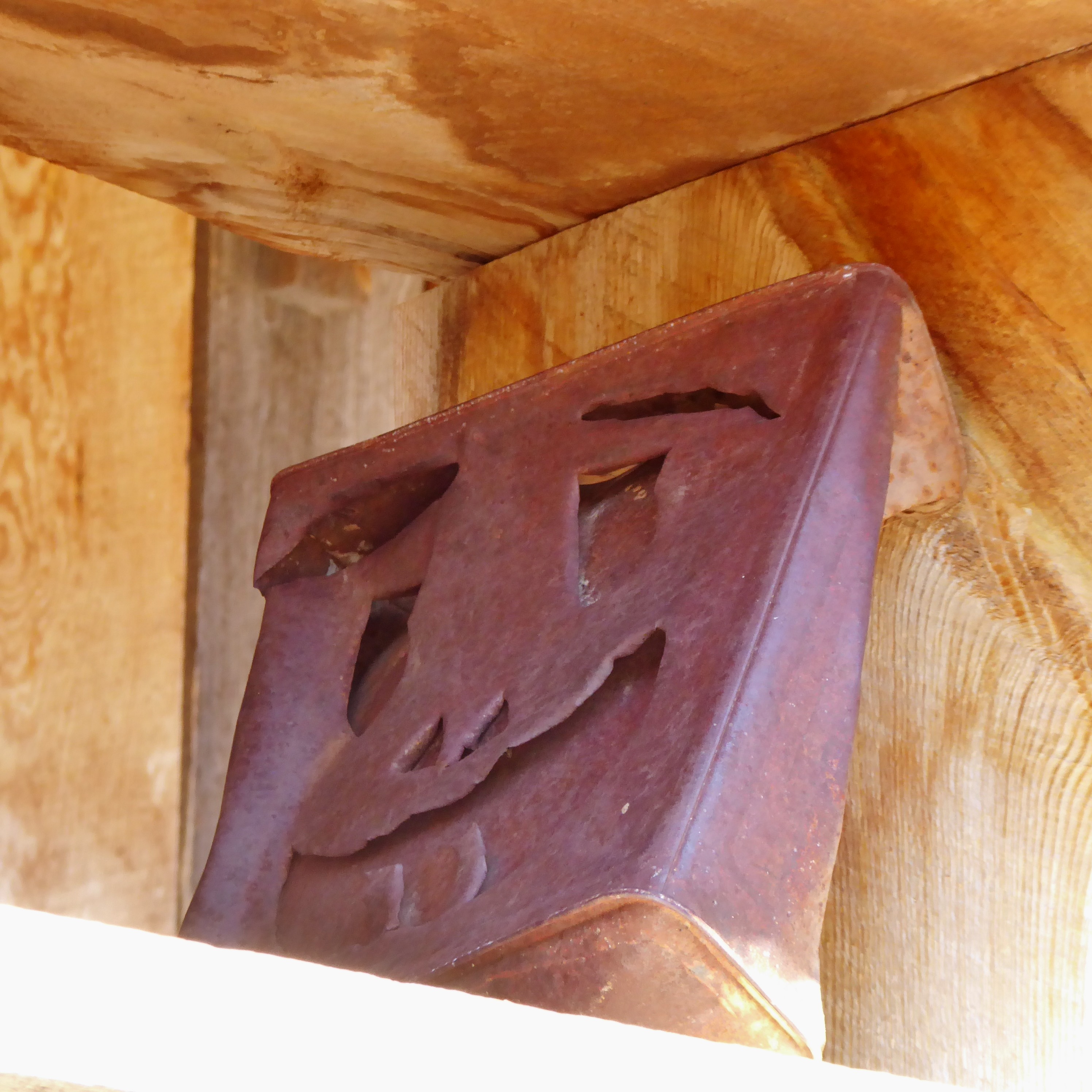 A face carved into a can on a shelf at the Pine Cabin on the Arizona Strip