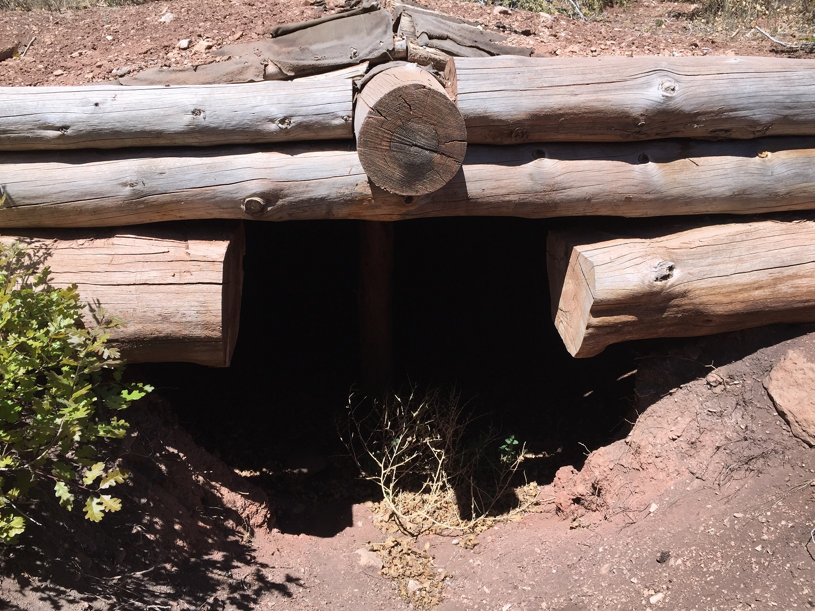 A dugout behind the Pine Cabin on the Arizona Strip