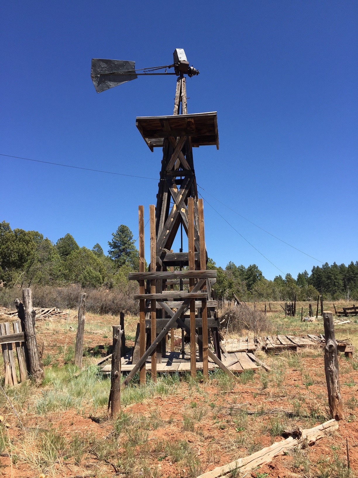 A windmill at the Pine Cabin on the Arizona Strip