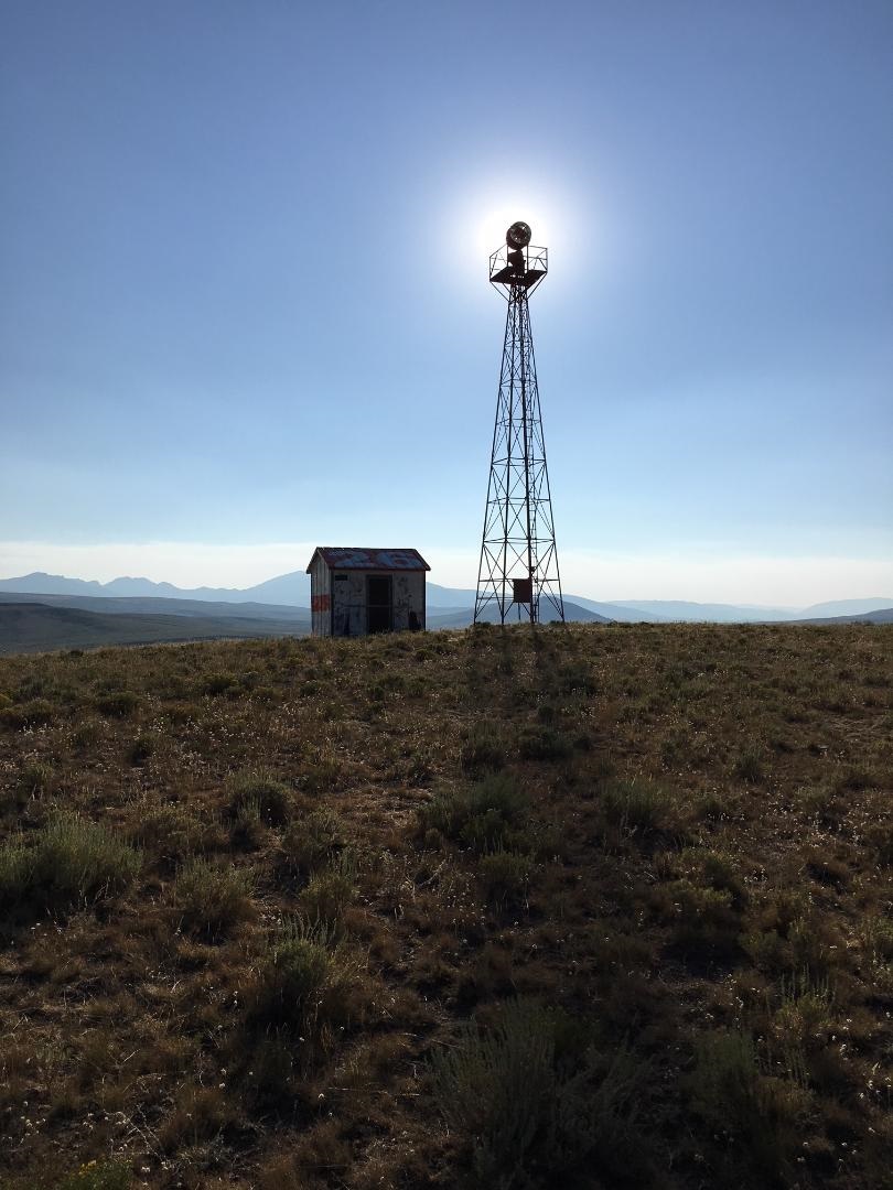 A remaining aviation navigation site (Monida MT) from the late 1920s and early 1930s