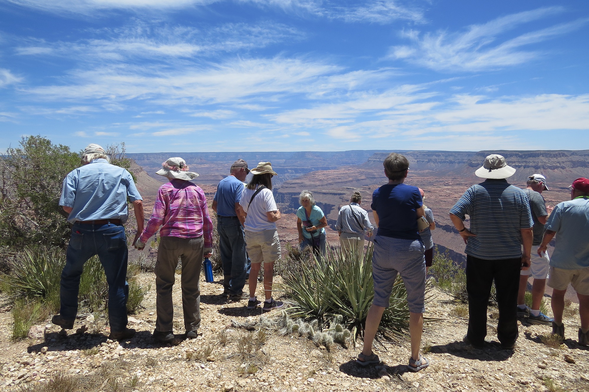 DASIA field trip participants looking out on Kanab Point on the Arizona Strip