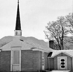The New Harmony church building built in 1953