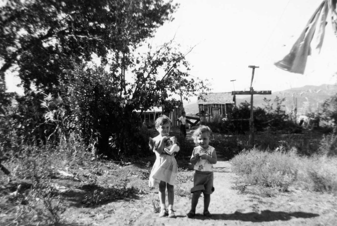 K. Candie and Velda Grant on the Marion F. Prince family farm