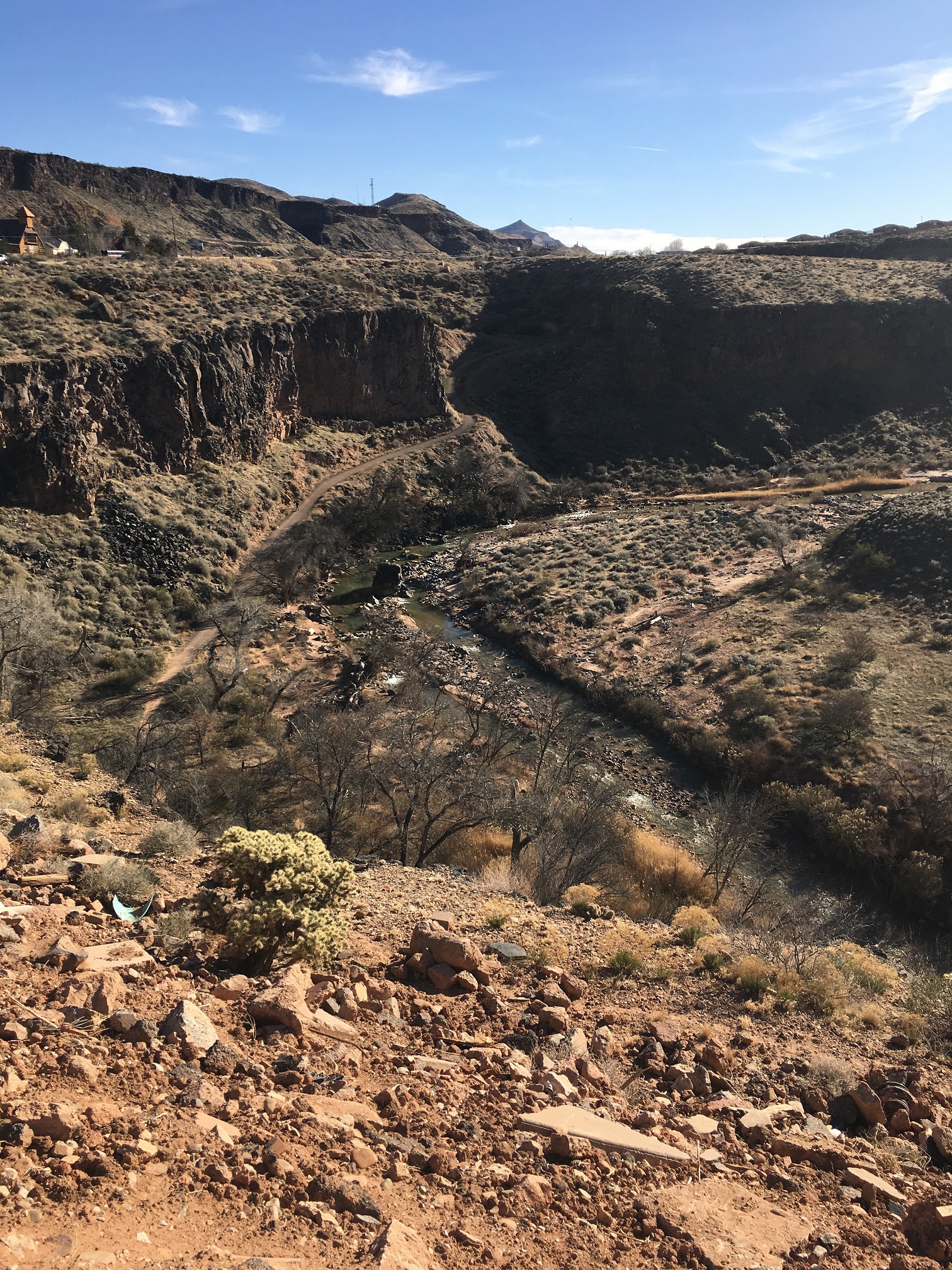 The valley upstream of the old Hurricane-LaVerkin Hydroelectric Power Plant