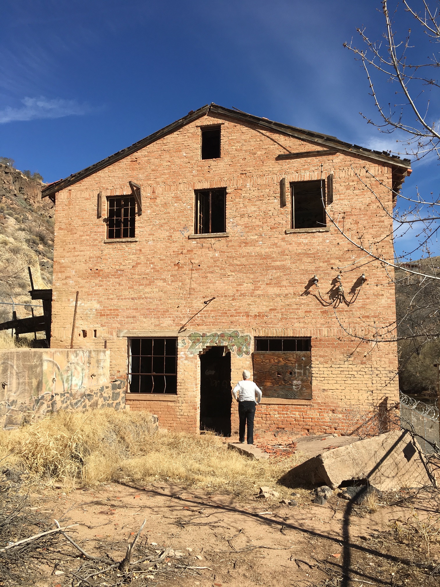 The west face of the old Hurricane-LaVerkin Hydroelectric Power Plant