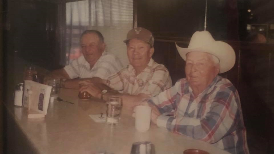 Ronald Larson, LaDell Jessop, and LeMoyne Esplin at Dick's Cafe