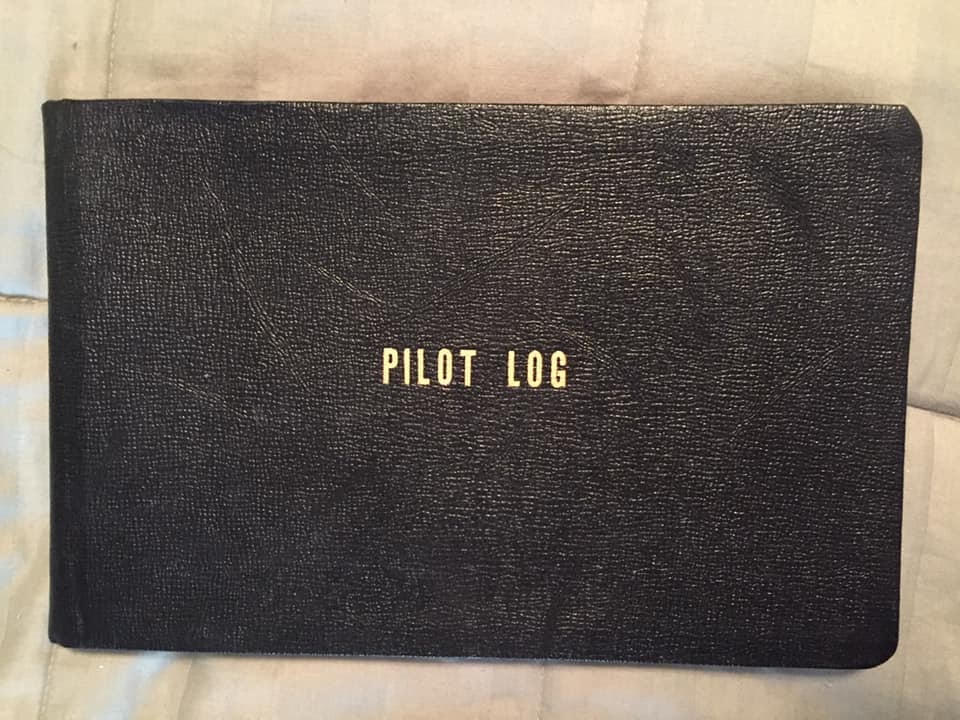 Walter Brown Hail's pilot log book