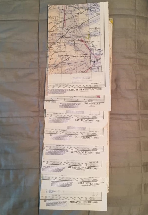 Some of Walter Brown Hail's aeronautical charts