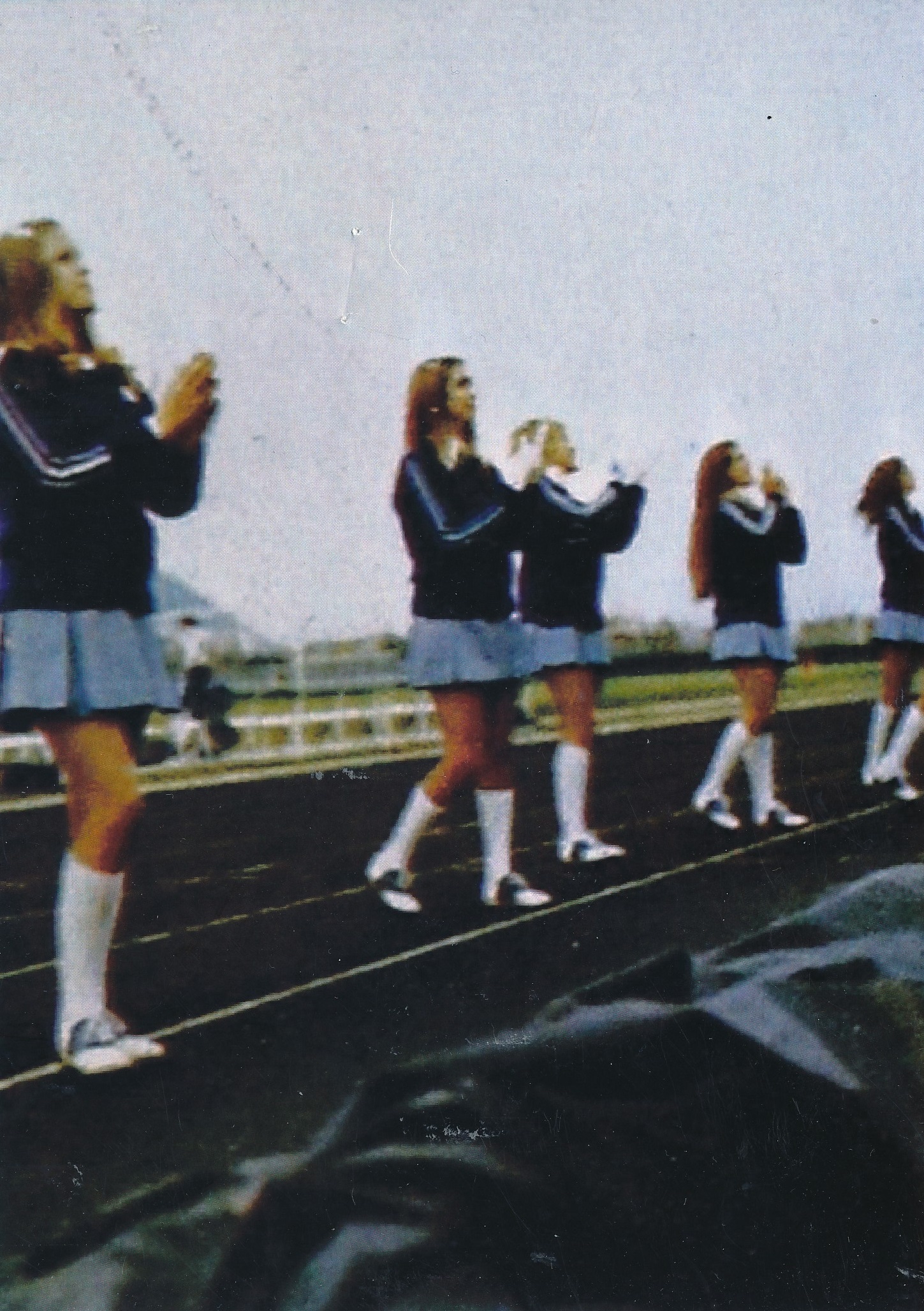 Cheerleaders at Dixie High School