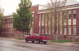 The original Hurricane High School building