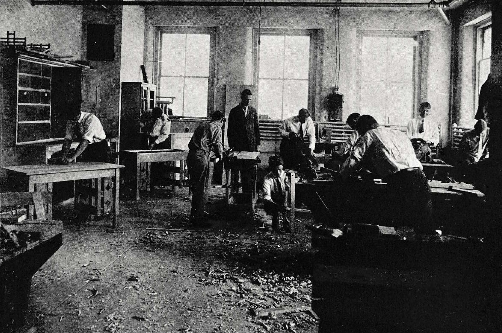 The wood shop in the Dixie Academy Building