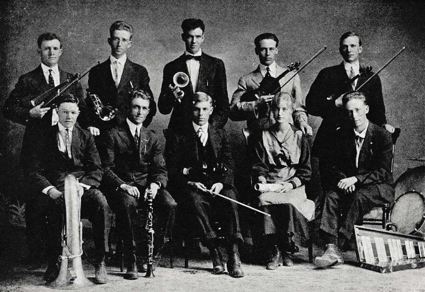 The Dixie Normal College orchestra in 1915-1916