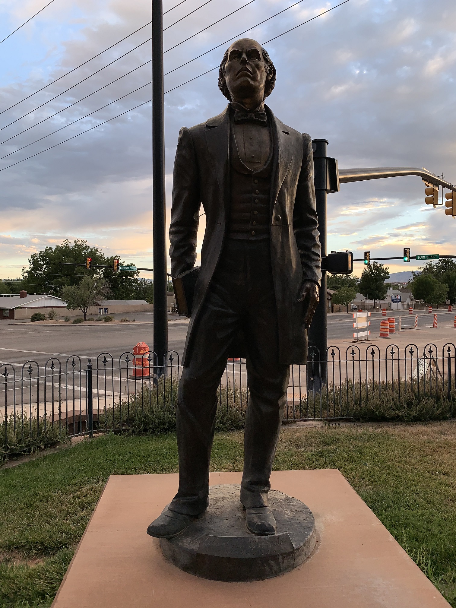 Statue of Robert D. Covington at the Monument Plaza in Washington, Utah
