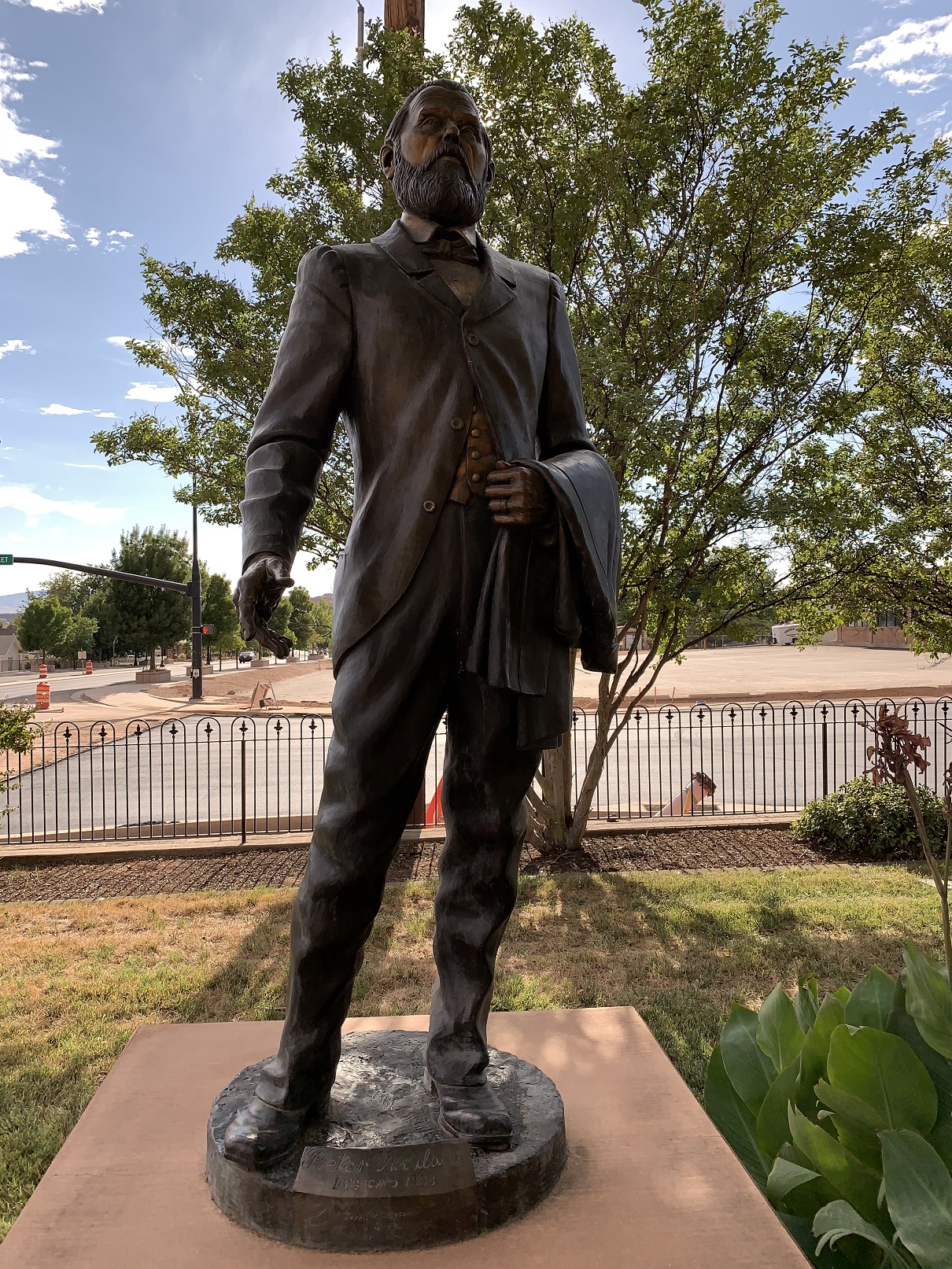Statue of Peter Neilson at the Monument Plaza in Washington, Utah