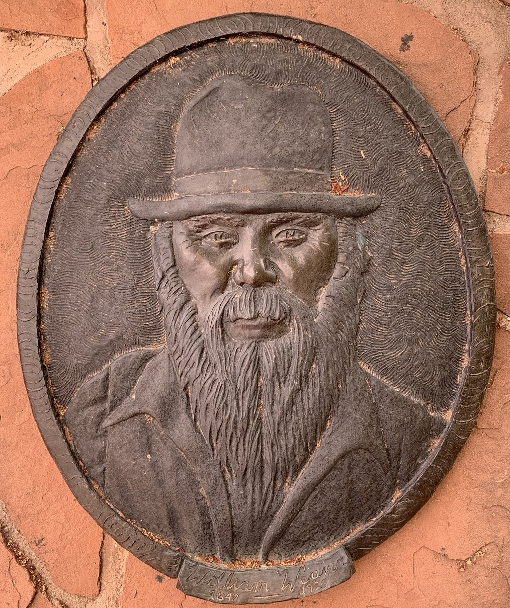 Face plaque of William Weaver at the Monument Plaza in Washington, Utah