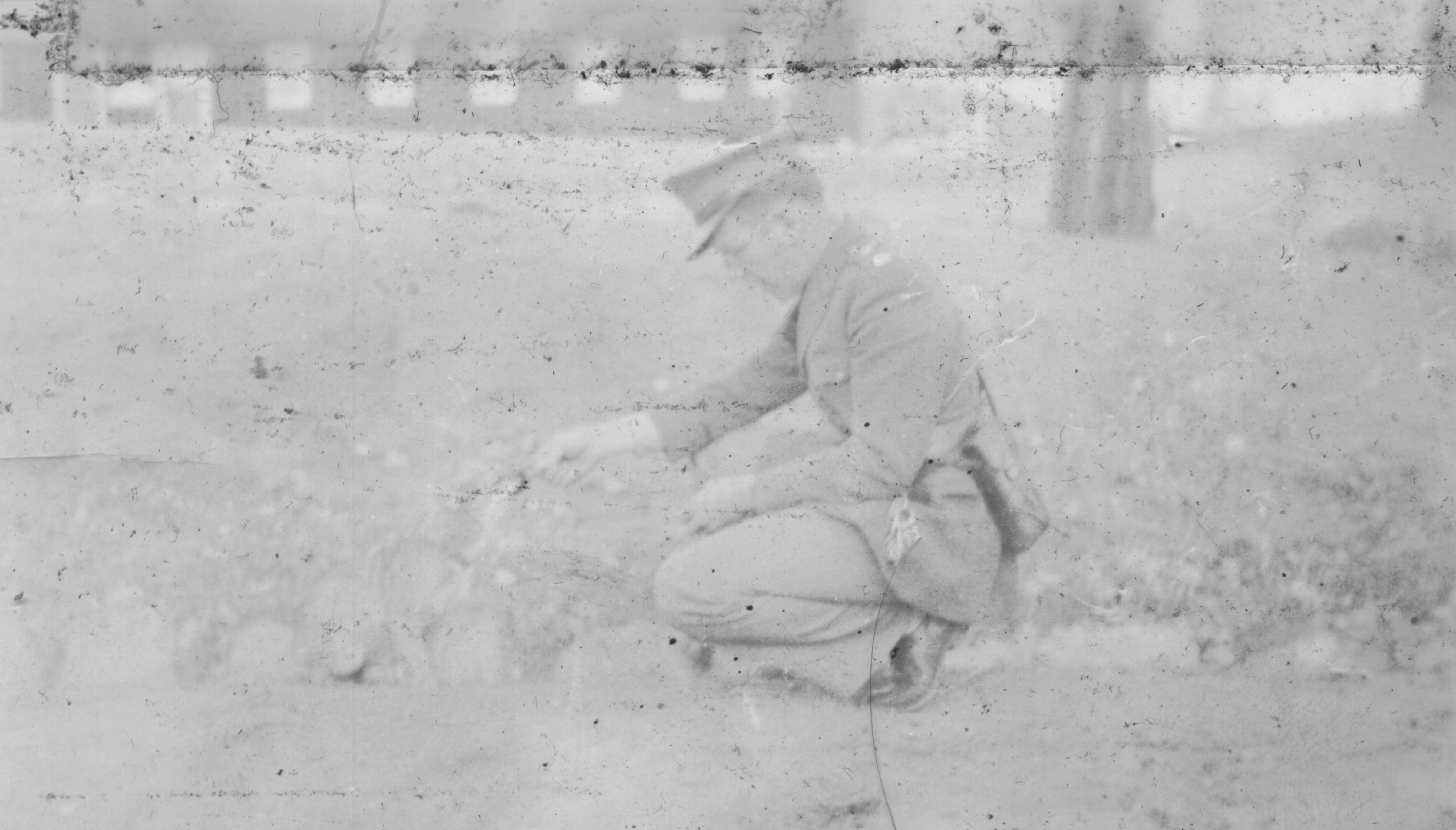 Capt. John S. Shipley with a fox at the Leeds CCC Camp