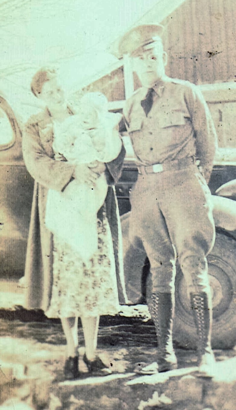 Capt. John Shipley with his wife, Dorothy, and daughter, Judy
