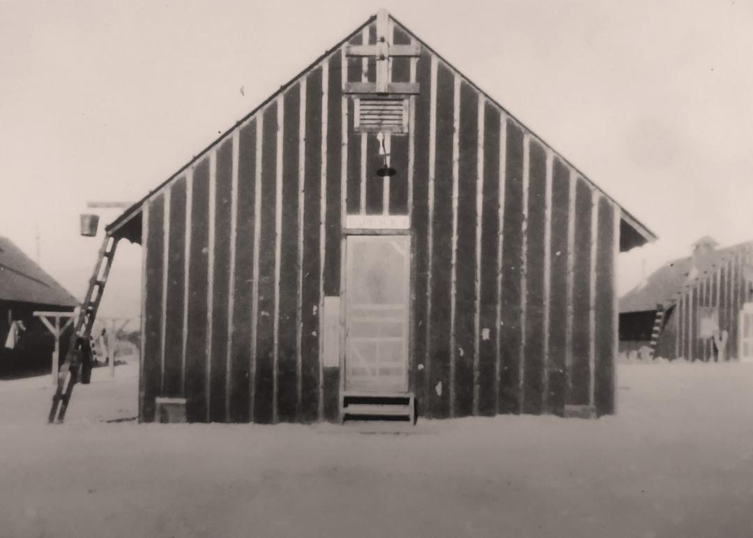 A wood building at the St. George CCC Camp