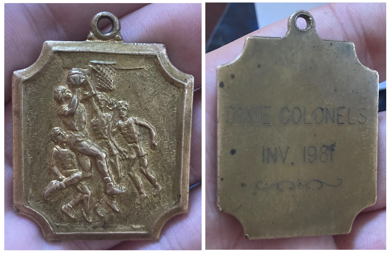 1981 Dixie Colonels Invitational Basketball Tournament medal
