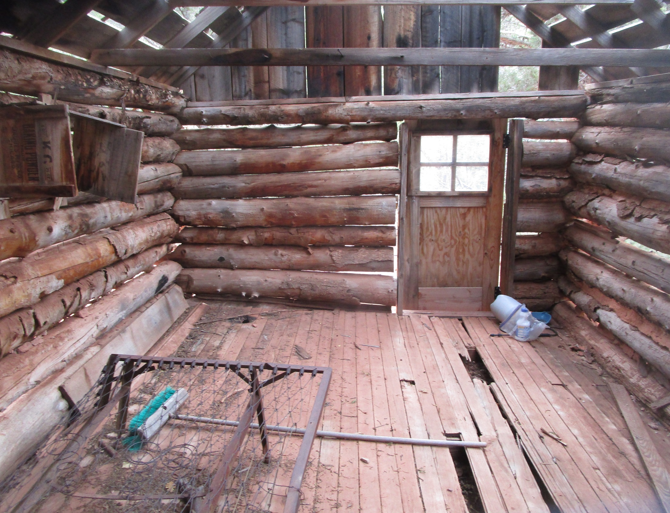 Inside of the old Larson Cabin in Zion National Park
