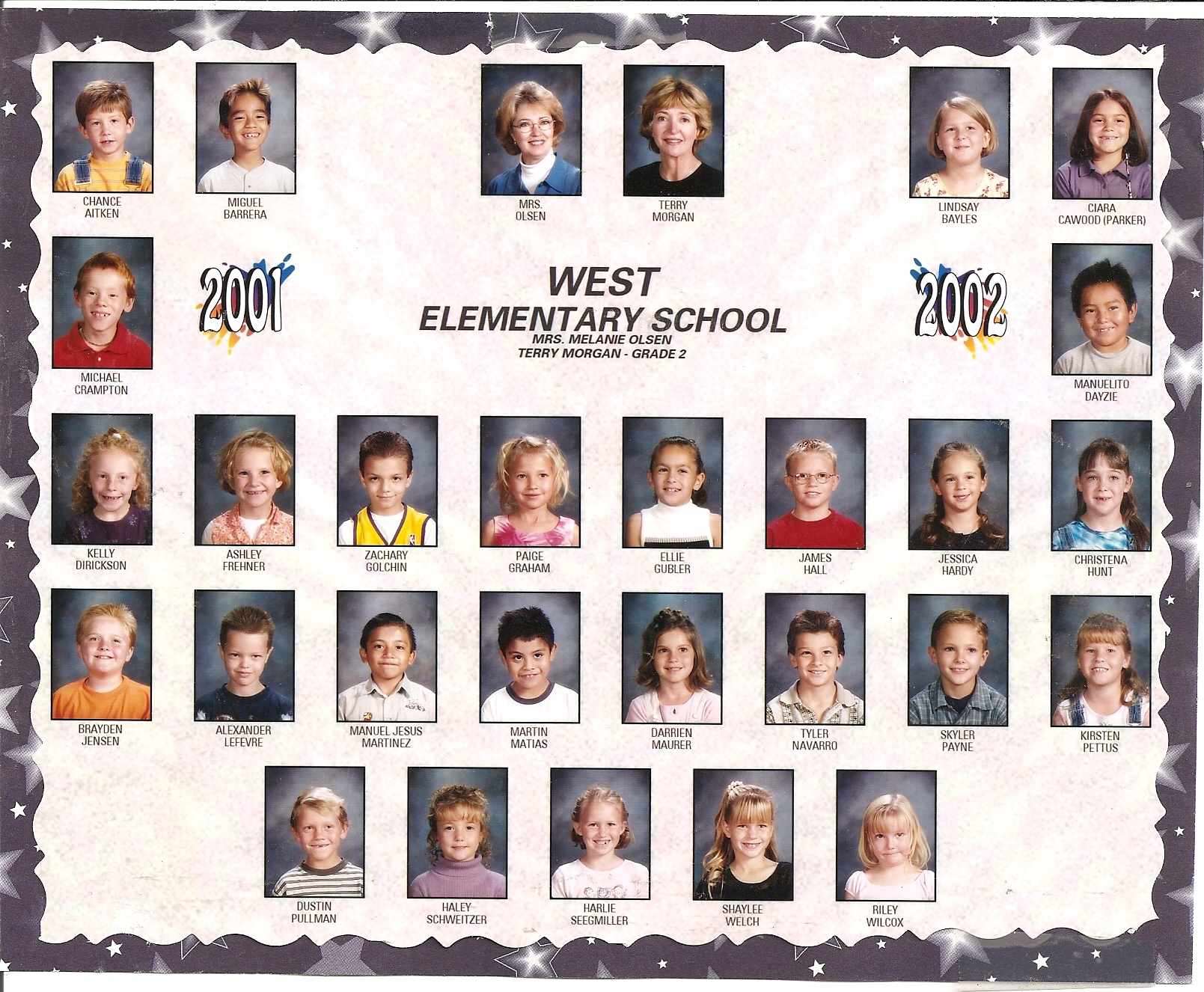 Mrs. Terry Morgan's 2001-2002 second grade class at West Elementary School
